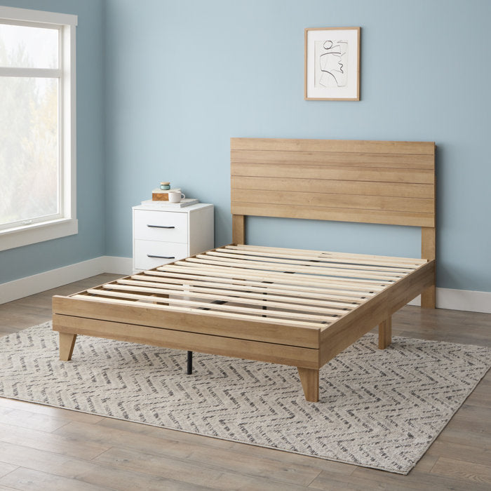 Queen Northern Maple Amarys Shiplap Platform Bed Frame