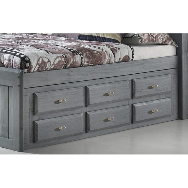 6 Drawer Underbed Storage, Charcoal (#K5422)