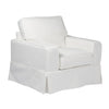 Box Cushion Armchair Slipcover, White **SLIPCOVER ONLY** (#K6561)