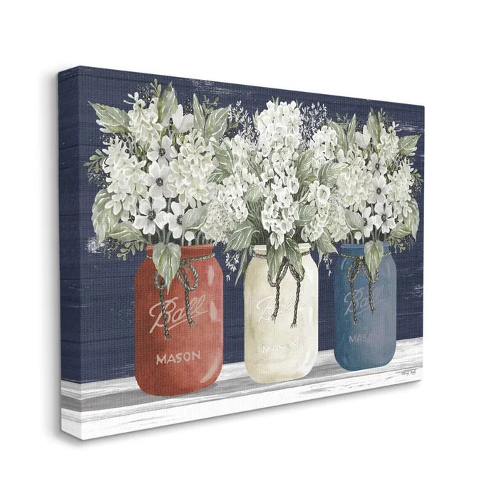 48" W x 36" H x 1.5" D Americana Floral Bouquets Rustic Flowers Country Pride by Cindy Jacobs - Graphic Art
