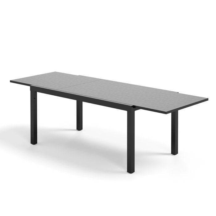 Anacani Extendable Metal Fliptop Outdoor Dining Table