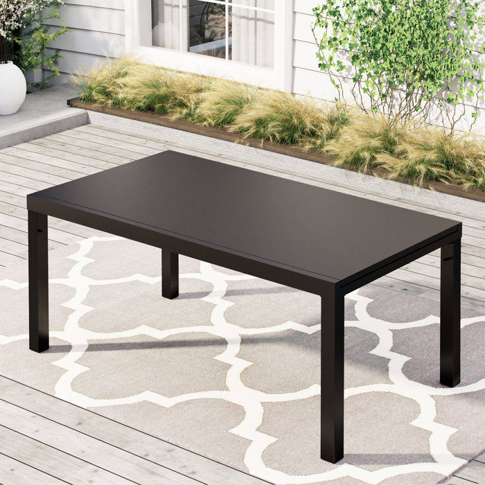 Anacani Extendable Metal Fliptop Outdoor Dining Table
