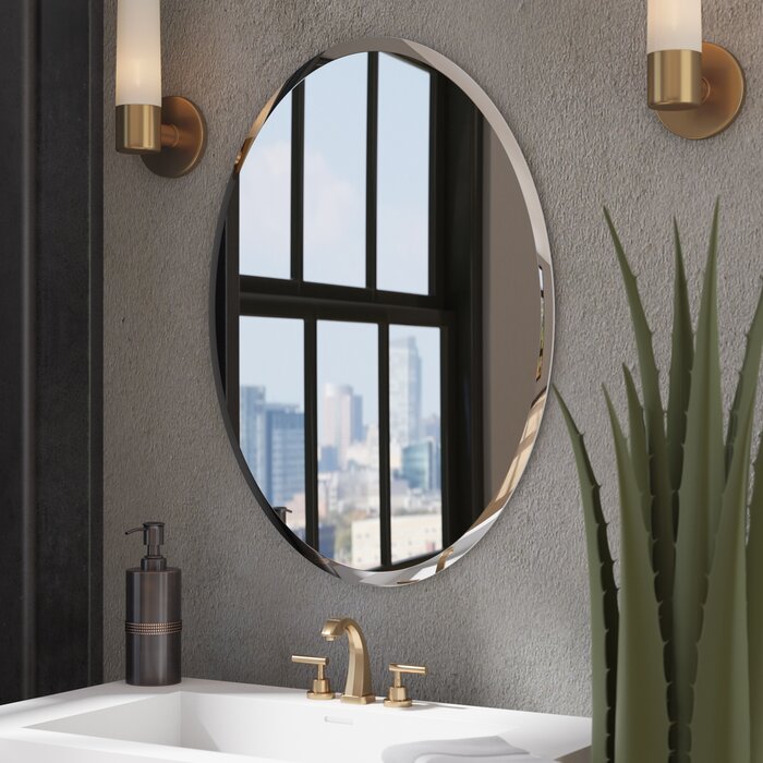 30" H x 22" W Anaelle Oval Wall Mirror