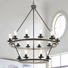Anatoli 18 - Light Dimmable Wagon Wheel Chandelier