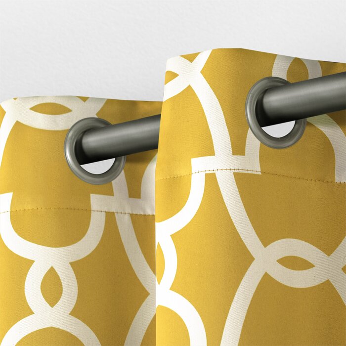 52" W x 96" L Andish Polyester Curtain (Set of 2)