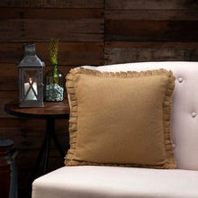 Load image into Gallery viewer, Set of 2 - Andrade Burlap Natural Fringed Cotton Throw Pillow (#953)
