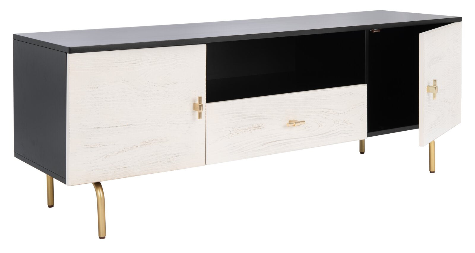 Black/White Aneurin TV Stand for TVs up to 65" MG499