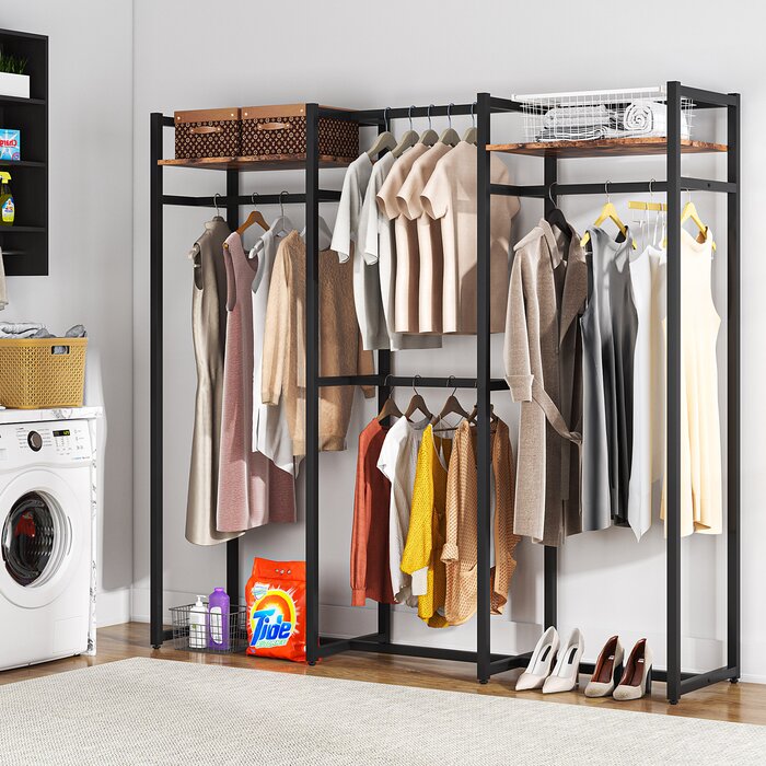 Black Angelicia 70.08'' Clothes Rack