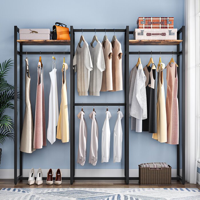 Black Angelicia 70.08'' Clothes Rack
