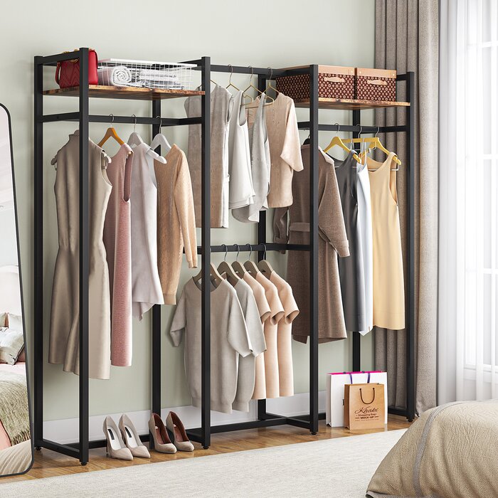 Black Angelicia 70.08'' Clothes Rack