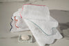 White Antalya Scalloped Turkish Cotton Hand Towel (Set of 2) TJ234