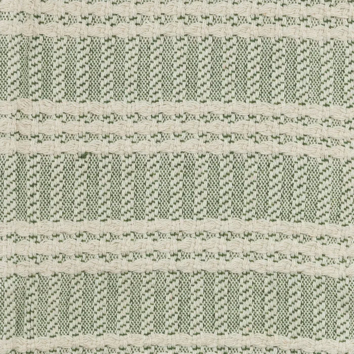 50'' W x 60'' L Green Anthony 100% Handwoven Geometric Cotton Throw