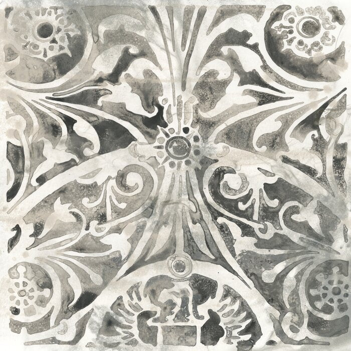 20" H x 20" W x 1.25" D Antique Stone Tile IV by June Erica Vess Wrapped Canvas Painting