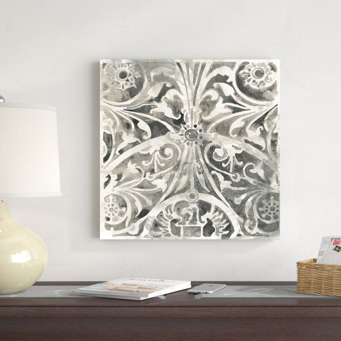 20" H x 20" W x 1.25" D Antique Stone Tile IV by June Erica Vess Wrapped Canvas Painting