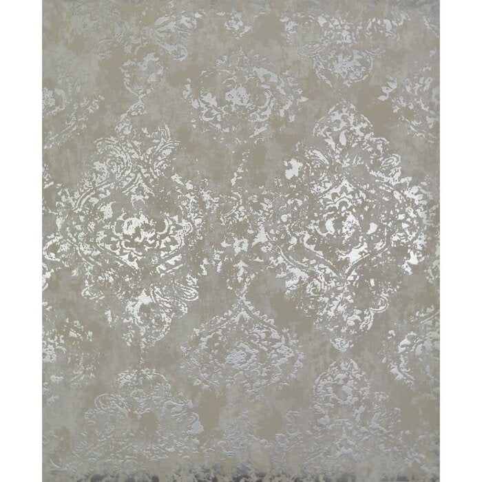 York Wallcoverings Antonia Vella Stargazer 32.8' L x 20.8" W White/Silver Metallic Wallpaper Roll EE755