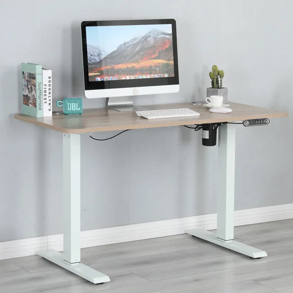 45" H x 48" W x 24" D Beige Antrice Height Adjustable Standing Desk