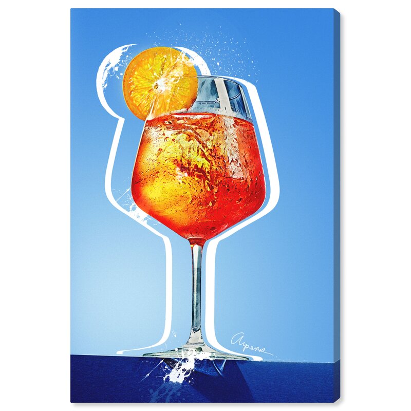 10" H x 15" W x 1.5" D Aperol Italiano - Graphic Art on Canvas