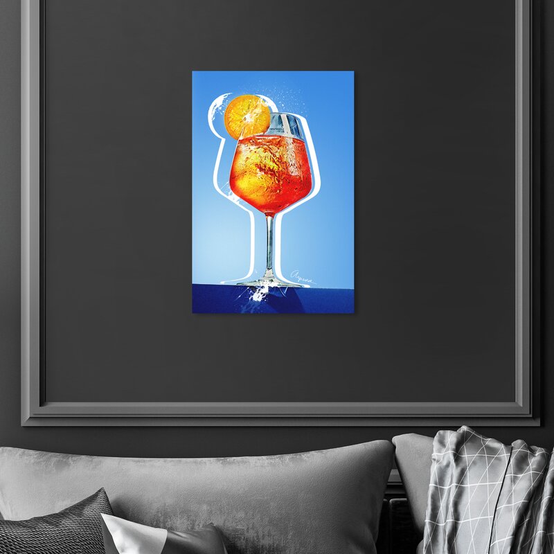 10" H x 15" W x 1.5" D Aperol Italiano - Graphic Art on Canvas