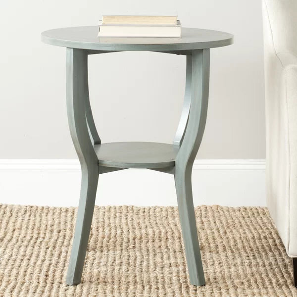 Barn Blue Applonia 30.3'' Tall Solid Wood End Table