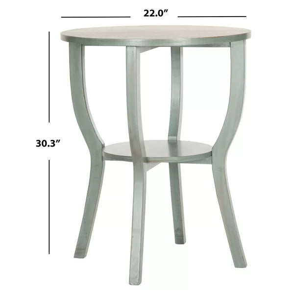 Barn Blue Applonia 30.3'' Tall Solid Wood End Table