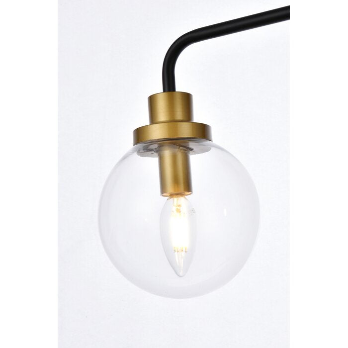 Black/Brass Arapahoe 4 - Light Dimmable Vanity Light