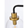Black/Brass Arapahoe 4 - Light Dimmable Vanity Light