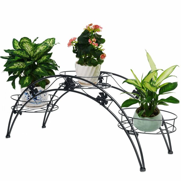 Black Arch Metal Potted Plant Stand #LX434