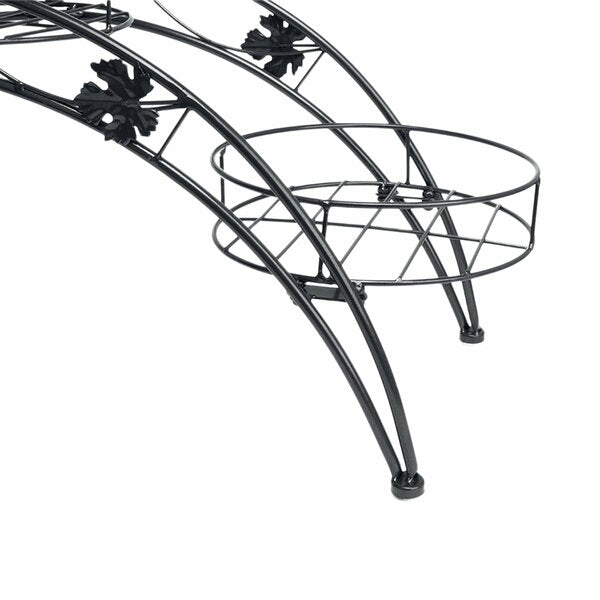 Black Arch Metal Potted Plant Stand #LX434