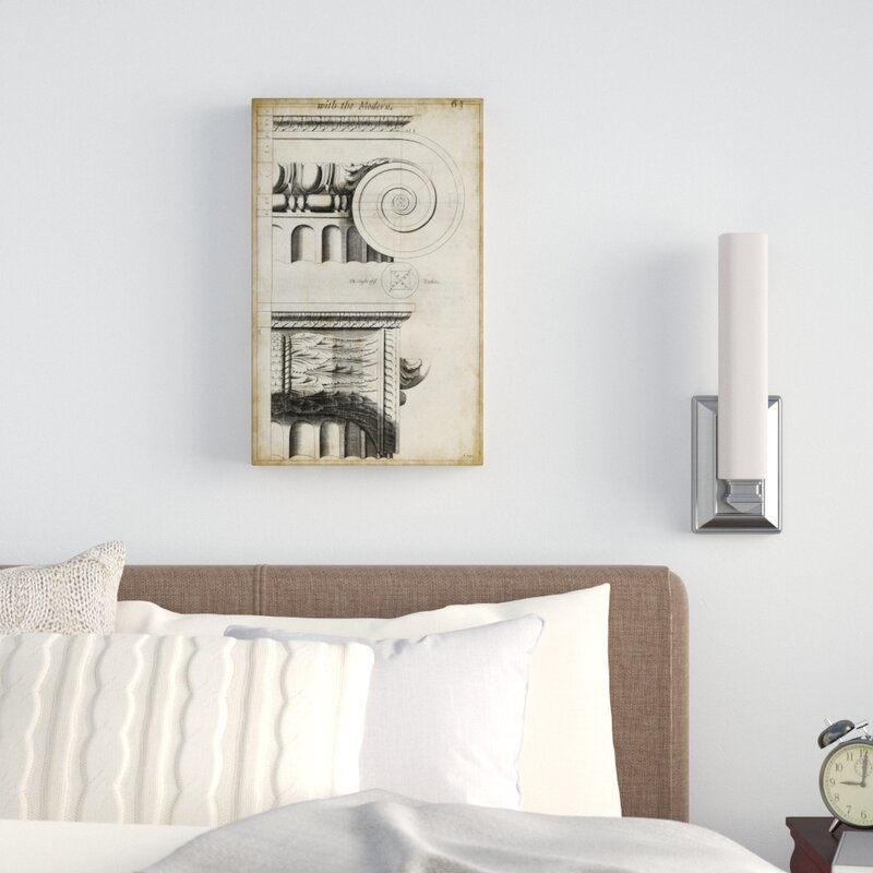 19" H x 12" W x 2" D Architectural Composition II by Vision Studio - Drawing Print on Canvas LC727