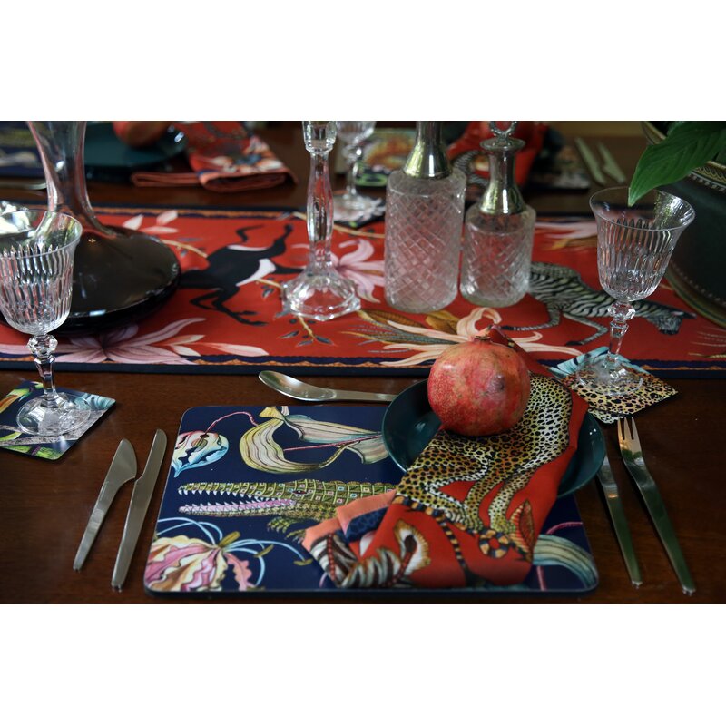 Ngala Trading Co. Ardmore Animals/Nature Wood/Bamboo Placemat by Ardmore Design (Set of 2)