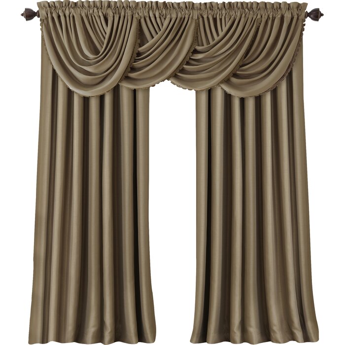36'' H X 52'' W Ardmore Scalloped Window Valance, (Set of 2)