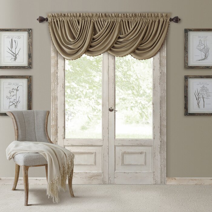 36'' H X 52'' W Ardmore Scalloped Window Valance, (Set of 2)