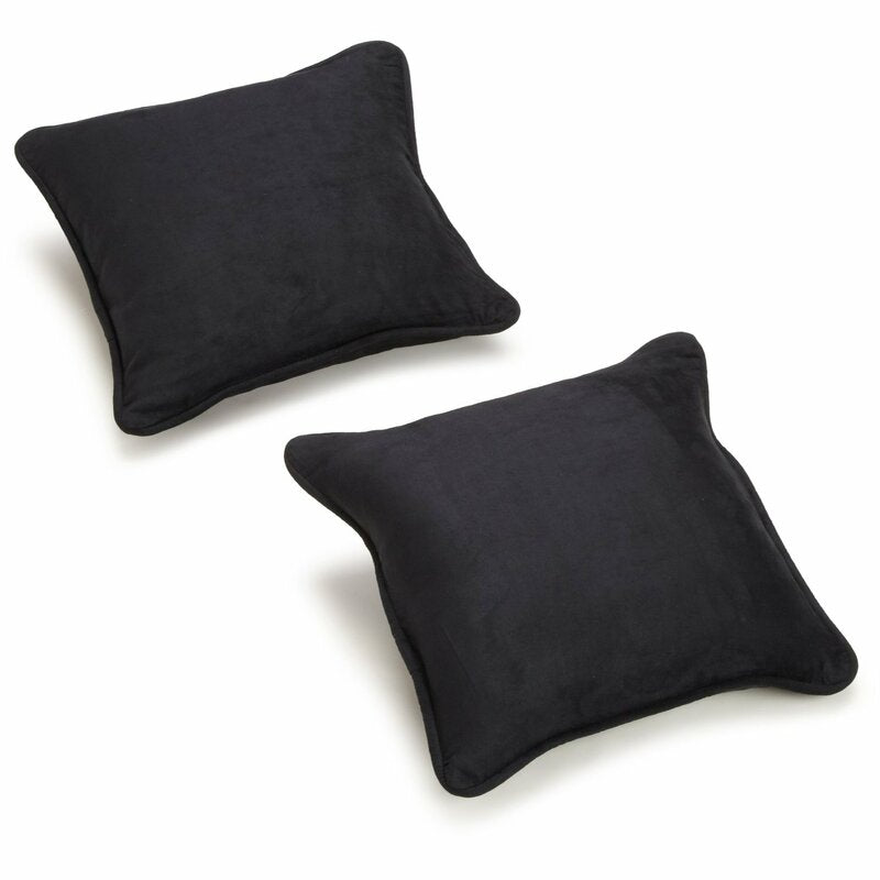 Black Ariaunna Corded Throw Pillow (Set of 2)