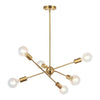 Brass Arleena 6 - Light Sputnik Sphere Chandelier