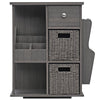 Arlene 24'' Tall Floor Shelf 3 - Drawer End Table
