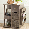 Arlene 24'' Tall Floor Shelf 3 - Drawer End Table