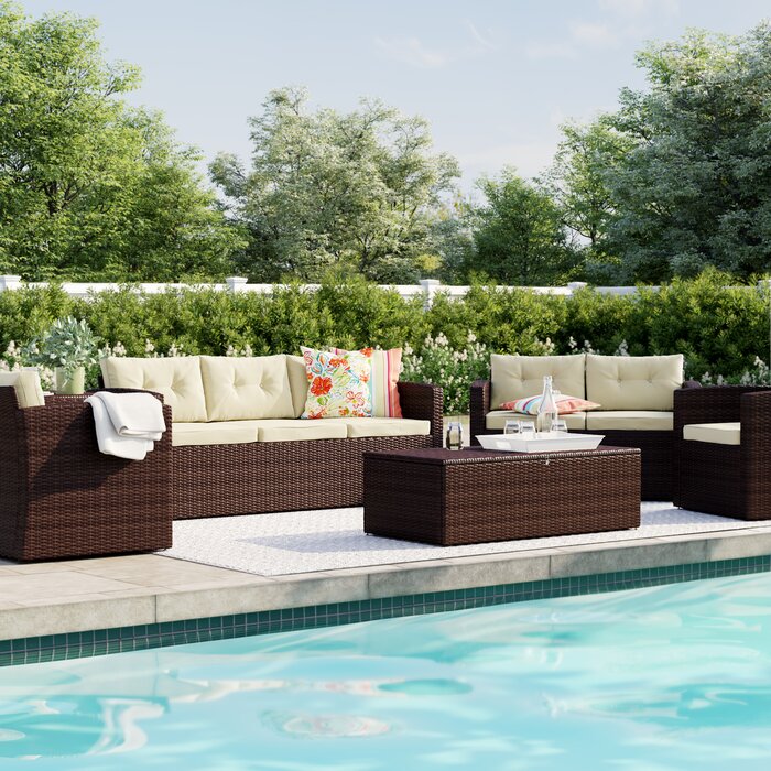 Arlington 5 shop piece rattan sofa