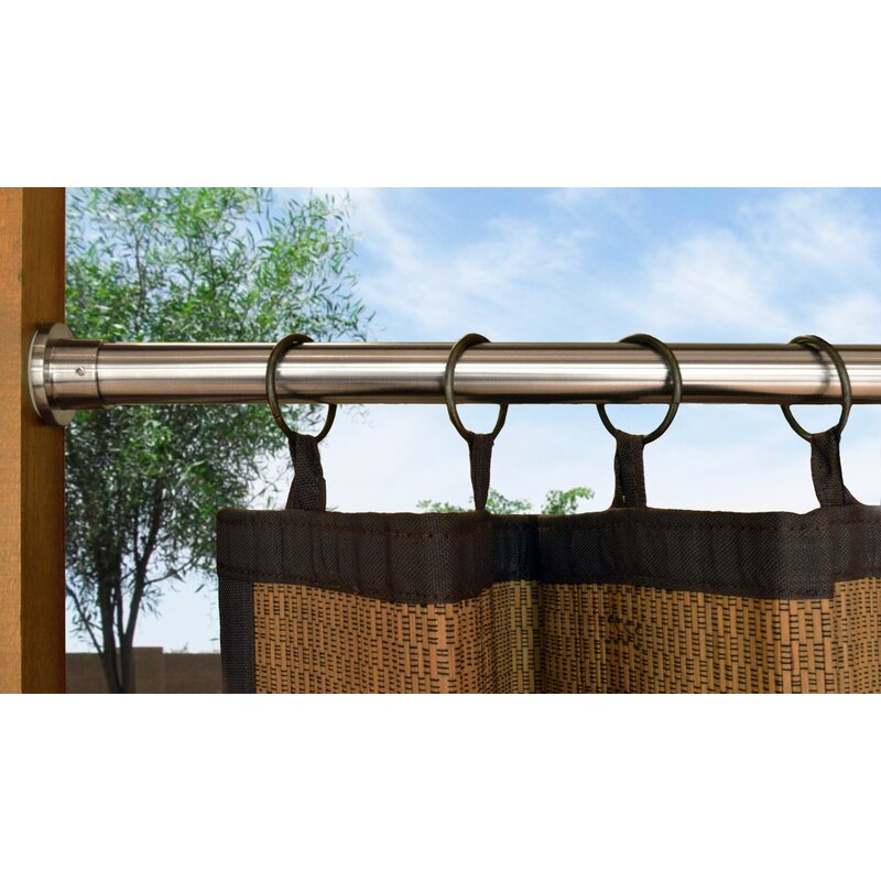 86" - 144" W Brushed Nickel Armiyah Curtain Tension Rod