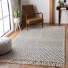 Arnold Handmade Tufted Area Rug in Ivory/Black rectangle 6'x9'