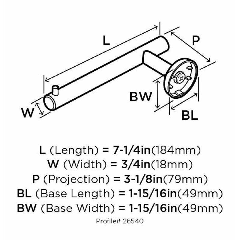 BH26540BBZ Arrondi™ Wall Mounted Toilet Paper Holder B11-MS119