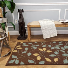 Load image into Gallery viewer, Arroya Floral Area Rug in Brown/Blue 5&#39; x 6&#39;6&quot;
