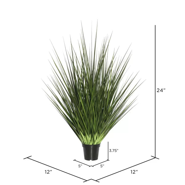 24" H x 12" W x 12" D Artificial Foliage Grass in Pot Liner