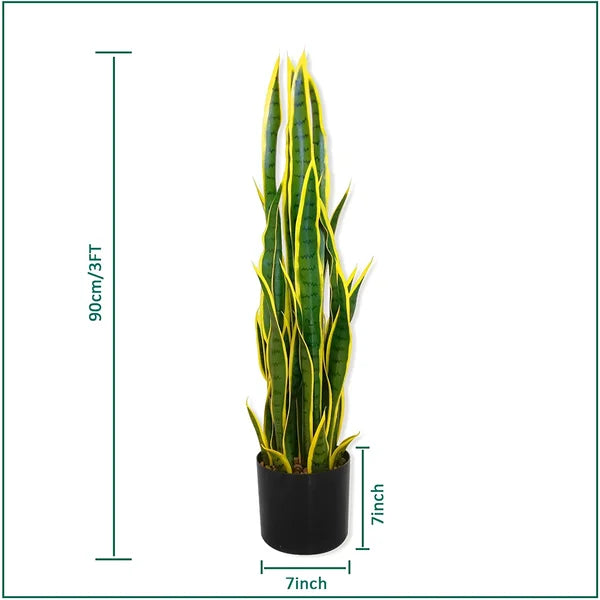 artificial sansevieria snake plant Artificial Snake Plant Tree, 36 Inch Faux Plants For Office Decor Indo –  Salvage & Co Indy