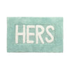 20'' x 32'' Aqua Blue Arverne His and Hers Rectangle 100% Cotton 2 piece Bath Rug Set