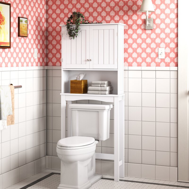 (AS IS) Ashland 27.4'' W x 64.88'' H x Over-The-Toilet Storage CYB182