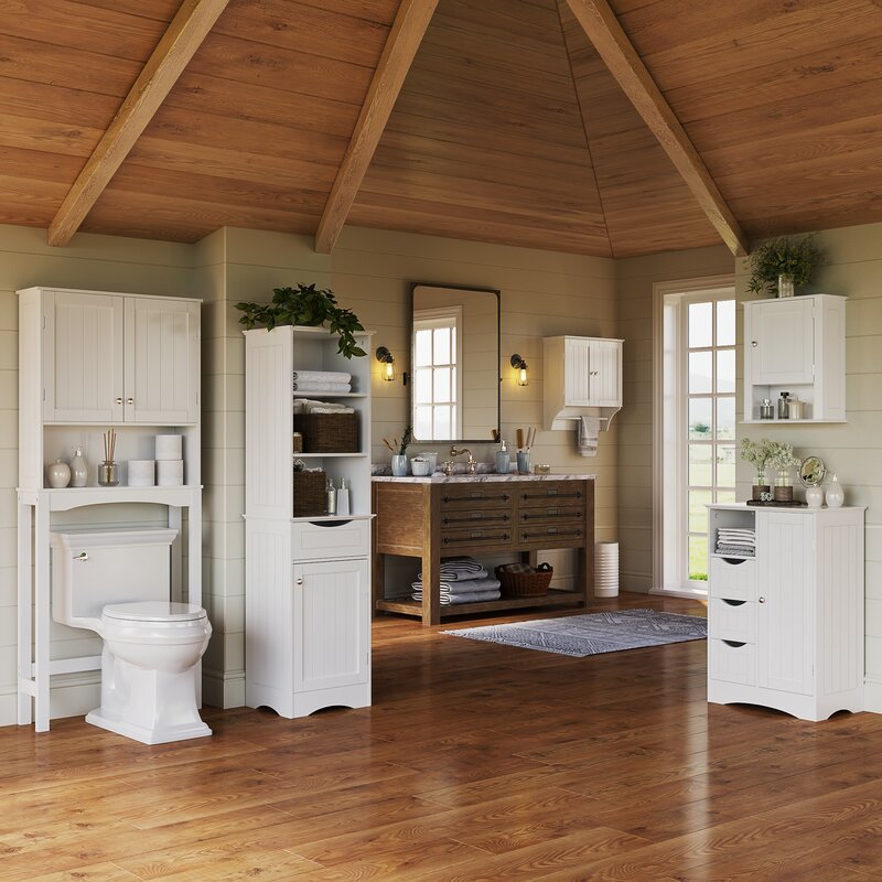 (AS IS) Ashland 27.4'' W x 64.88'' H x Over-The-Toilet Storage CYB182