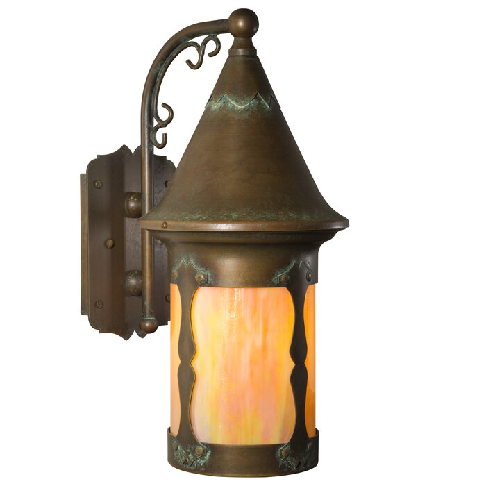 15.75" H x 7.5" W x 10" D Architectural Bronze Atalaya Wall Light