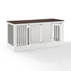 White/Dark Brown Atkinson Pet Crate