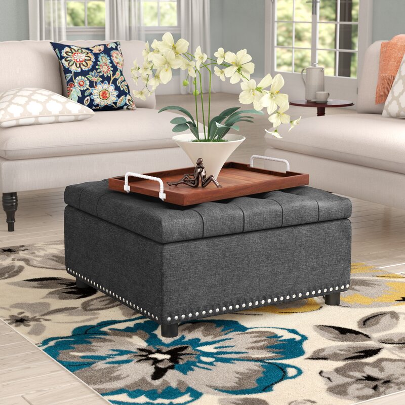 Audel 30'' Wide Tufted Square Storage Ottoman with Storage KB1167-A6-B3-P2