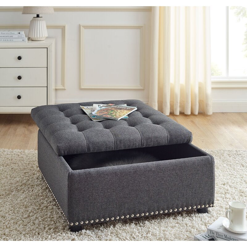 Audel 30'' Wide Tufted Square Storage Ottoman with Storage KB1167-A6-B3-P2